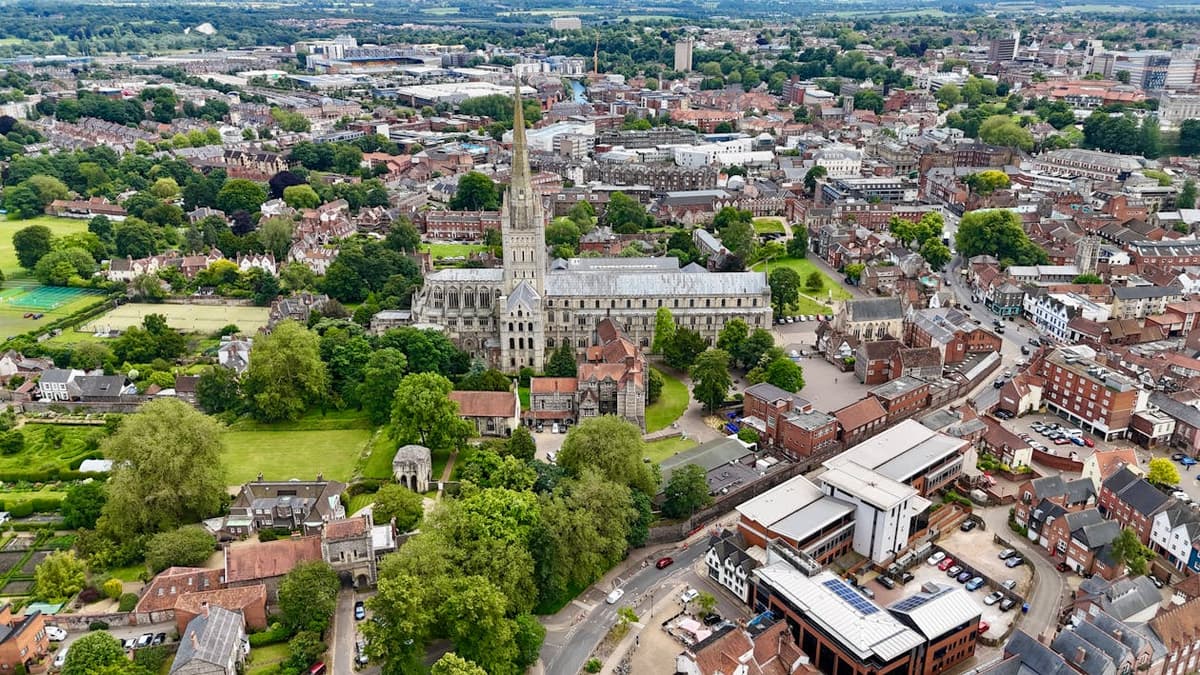 The Norwich Cathedral.